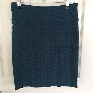 Margaret M teal pencil skirt Sz S
